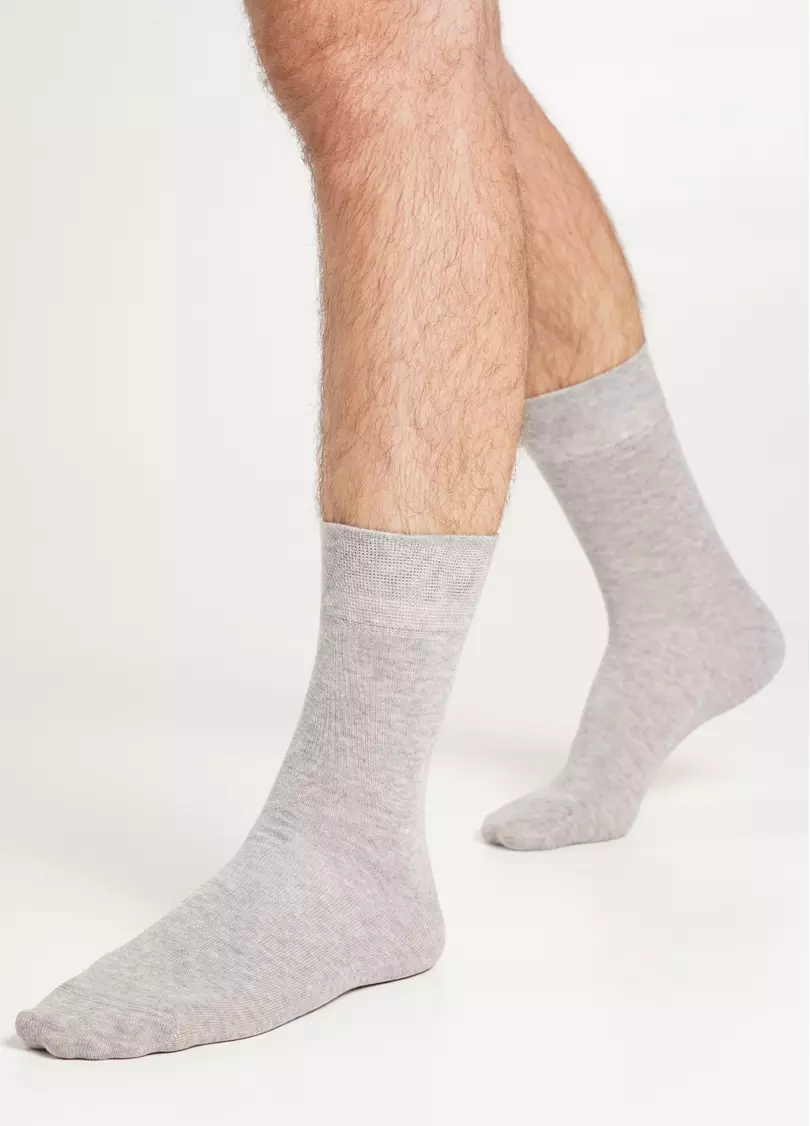Классические носки для мужчин MS3 SOFT PREMIUM CLASSIC [MS3C/Sl-cl] light grey melange (серый)