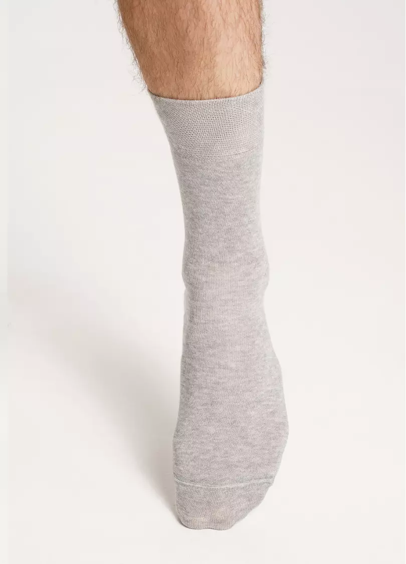 Классические носки для мужчин MS3 SOFT PREMIUM CLASSIC [MS3C/Sl-cl] light grey melange (серый)