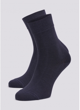 Однотонные мужские носки из хлопка высокие MS3 SOFT PREMIUM CLASSIC iron (серый)