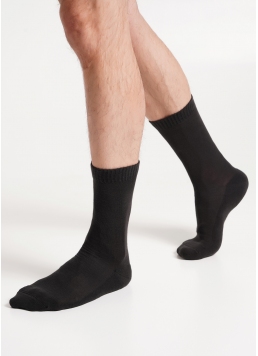 Мужские теплые носки MS3 TERRY CLASSIC 003 black (черный)