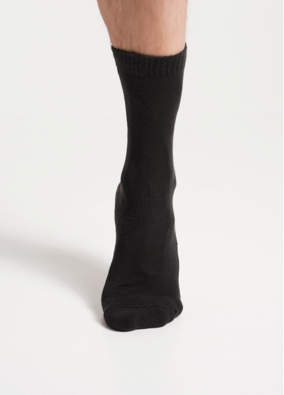 Мужские теплые носки MS3 TERRY CLASSIC 003 black (черный)