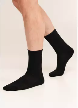 Мужские высокие спортивные носки MS3 TERRY SPORT 006 black (черный)