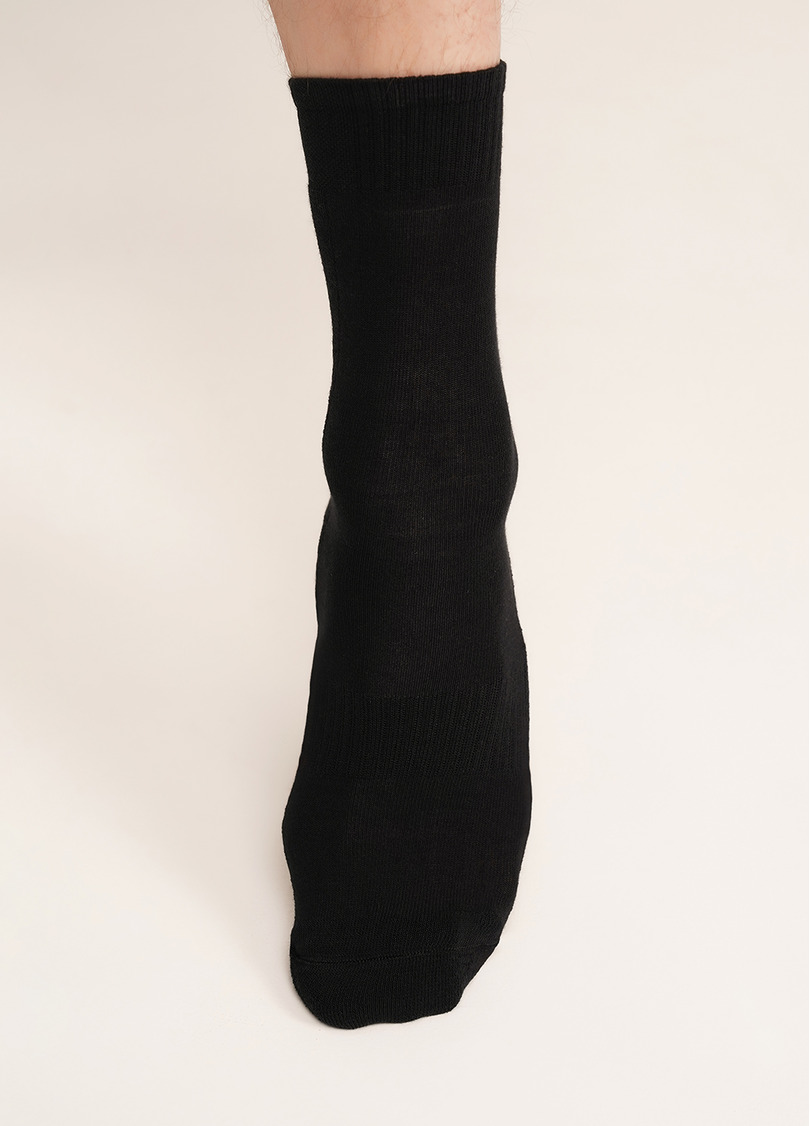 Чоловічі високі спортивні шкарпетки MS3 TERRY SPORT 006 black (чорний)