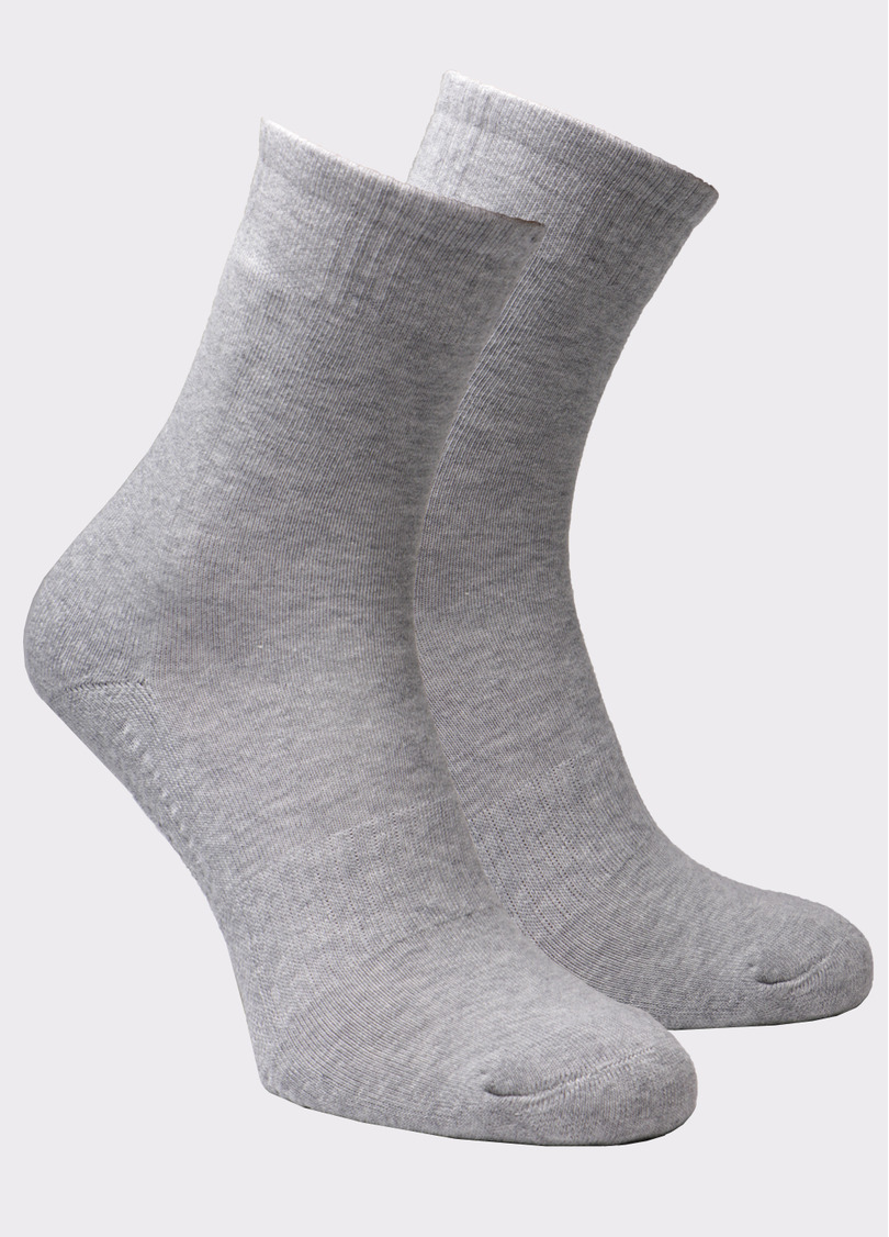 Чоловічі високі спортивні шкарпетки MS3 TERRY SPORT 006 light grey melange (меланж)