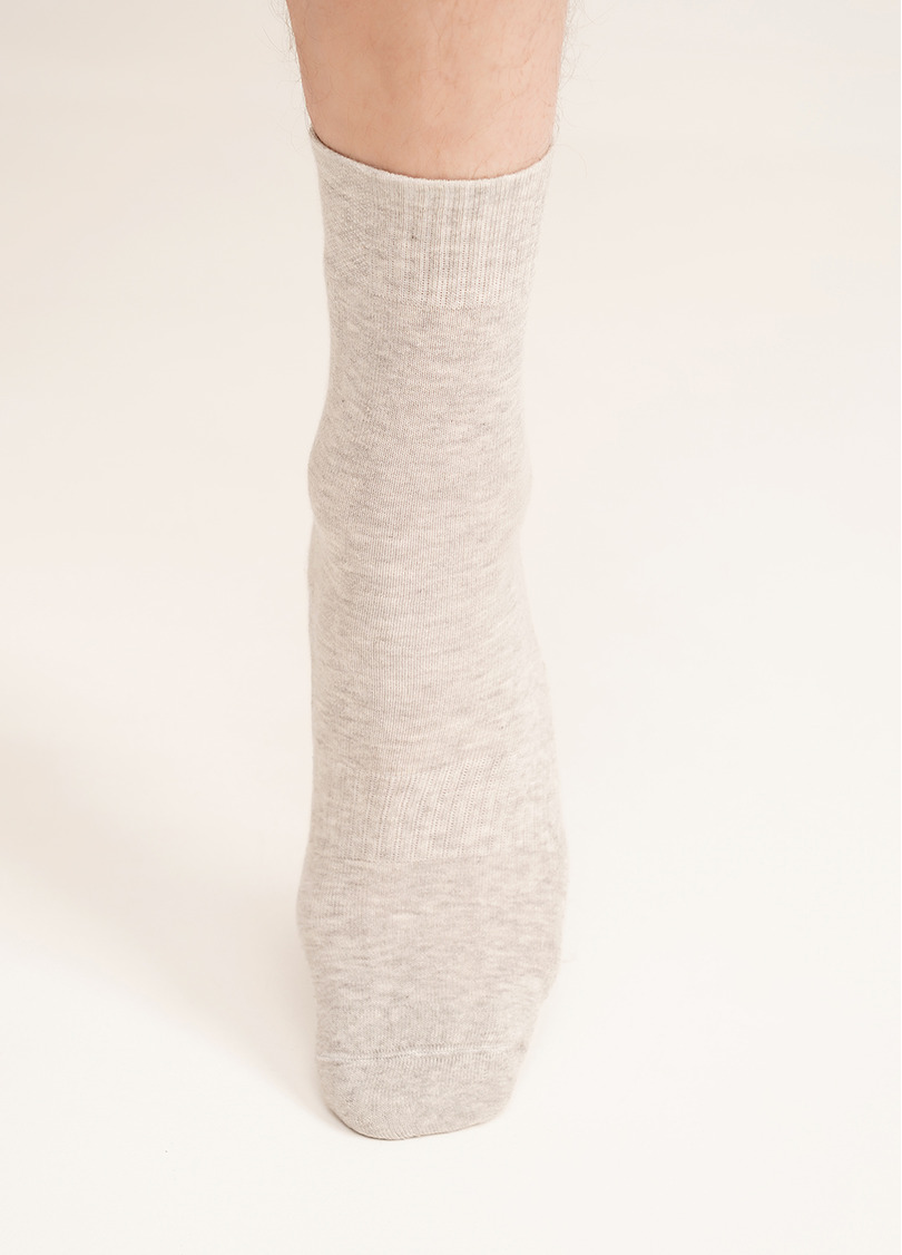 Чоловічі високі спортивні шкарпетки MS3 TERRY SPORT 006 silver melange (сірий)