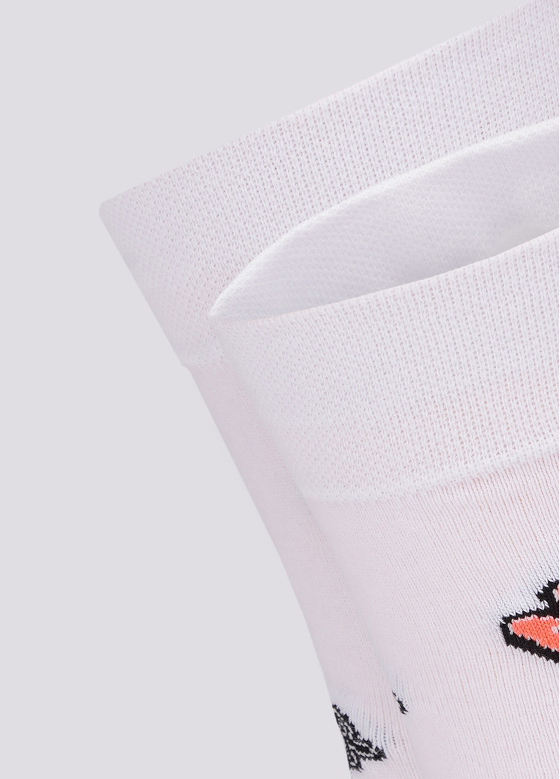 Мужские носки в надписи "NEVER" MS3 TEXT 002 white (белый)