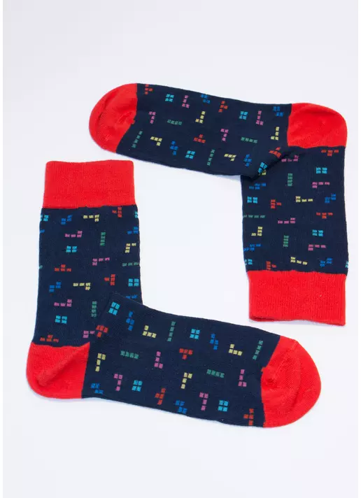 Носки с рисунками мужские MS3C-018 (MSL-018 (2 р-ра) calzino) navy (синий)