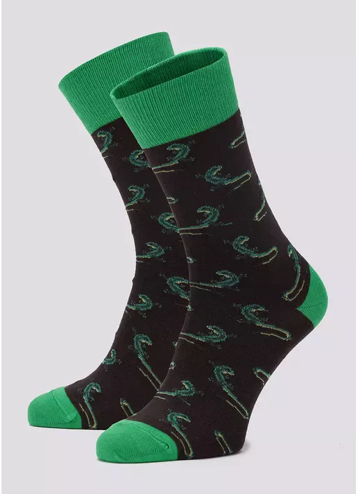 Високі шкарпетки чоловічі з малюнком MS3C-020 (MSL-020 (2 р-ра) calzino) brown (коричневий)