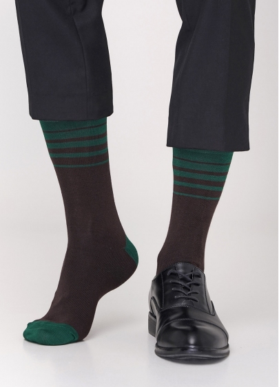 Цветные носки для мужчин MS3C-023 (MSL-023 (2 р-ра) calzino) caffe (коричневый)