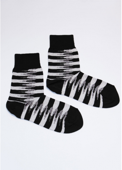 Полосатые носки мужские MS3C-047 black (черный)