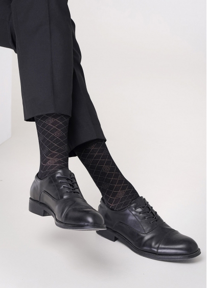 Чоловічі шкарпетки з принтом MS3C/Sl-203 black (чорний)