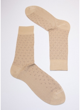 Чоловічі високі шкарпетки MS3C/Sl-204 beige (бежевий)