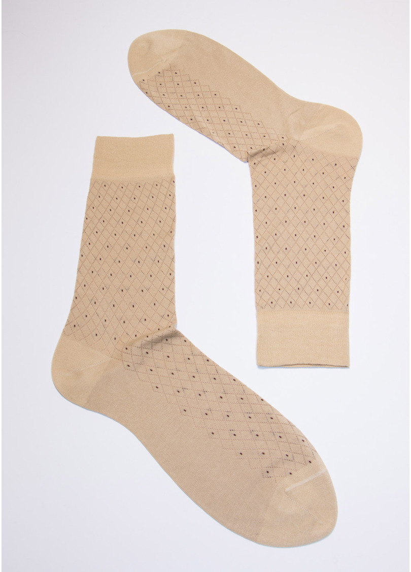 Мужские высокие носки MS3C/Sl-204 beige (бежевый)