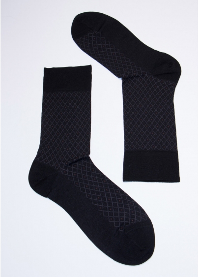 Мужские высокие носки MS3C/Sl-204 black (черный)