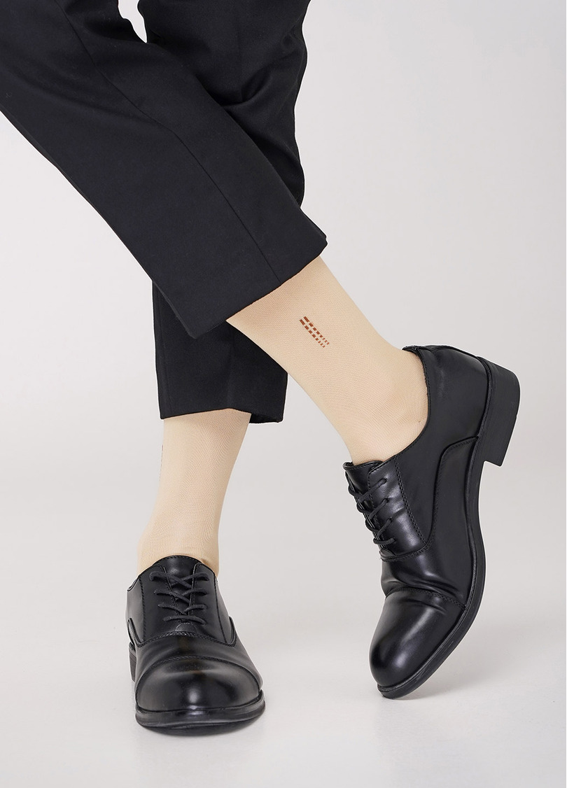 Классические носки высокие мужские MS3C/Sl-205 beige (бежевый)