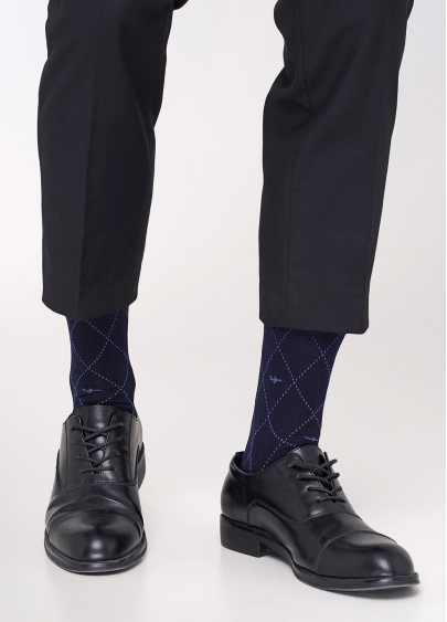 Хлопковые носки для мужчин MS3C/Sl-302 dark blue (синий)