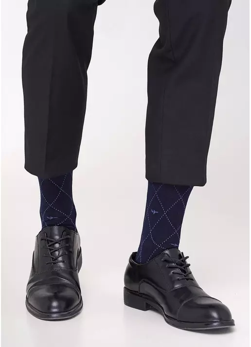 Хлопковые носки для мужчин MS3C/Sl-302 dark blue (синий)