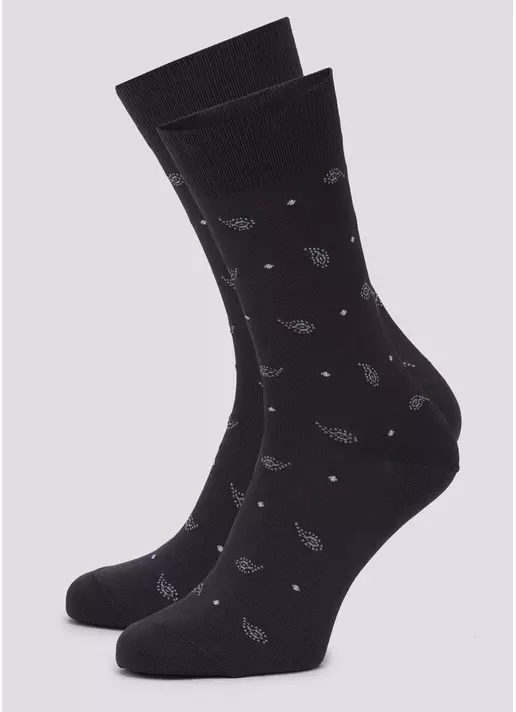 Мужские носки с узором пейсли MS3C/Sl-305 (ELEGANT 305 calzino) dark grey (серый)