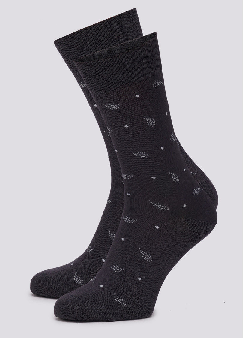 Мужские носки с узором пейсли MS3C/Sl-305 (ELEGANT 305 calzino) dark grey (серый)