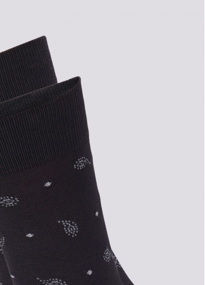Чоловічі шкарпетки з візерунком пейслі MS3C/Sl-305 (ELEGANT 305 calzino) dark grey (сірий)