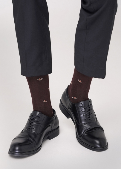 Високі чоловічі шкарпетки MS3C/Sl-401 brown (коричневий)