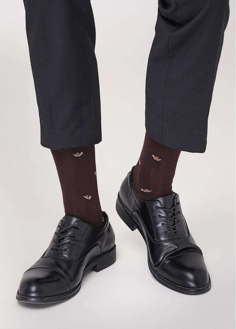 Высокие мужские носки MS3C/Sl-401 brown (коричневый)