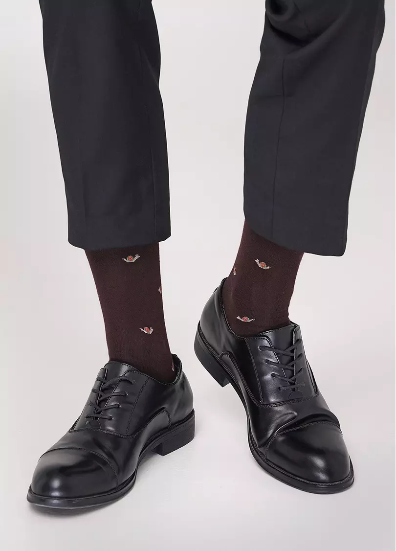Высокие мужские носки MS3C/Sl-401 brown (коричневый)