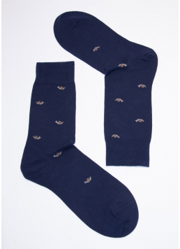 Високі чоловічі шкарпетки MS3C/Sl-401 navy (синій)