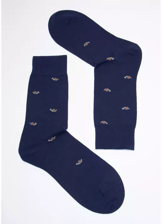 Високі чоловічі шкарпетки MS3C/Sl-401 navy (синій) Високі чоловічі шкарпетки MS3C/Sl-401 navy (синій)