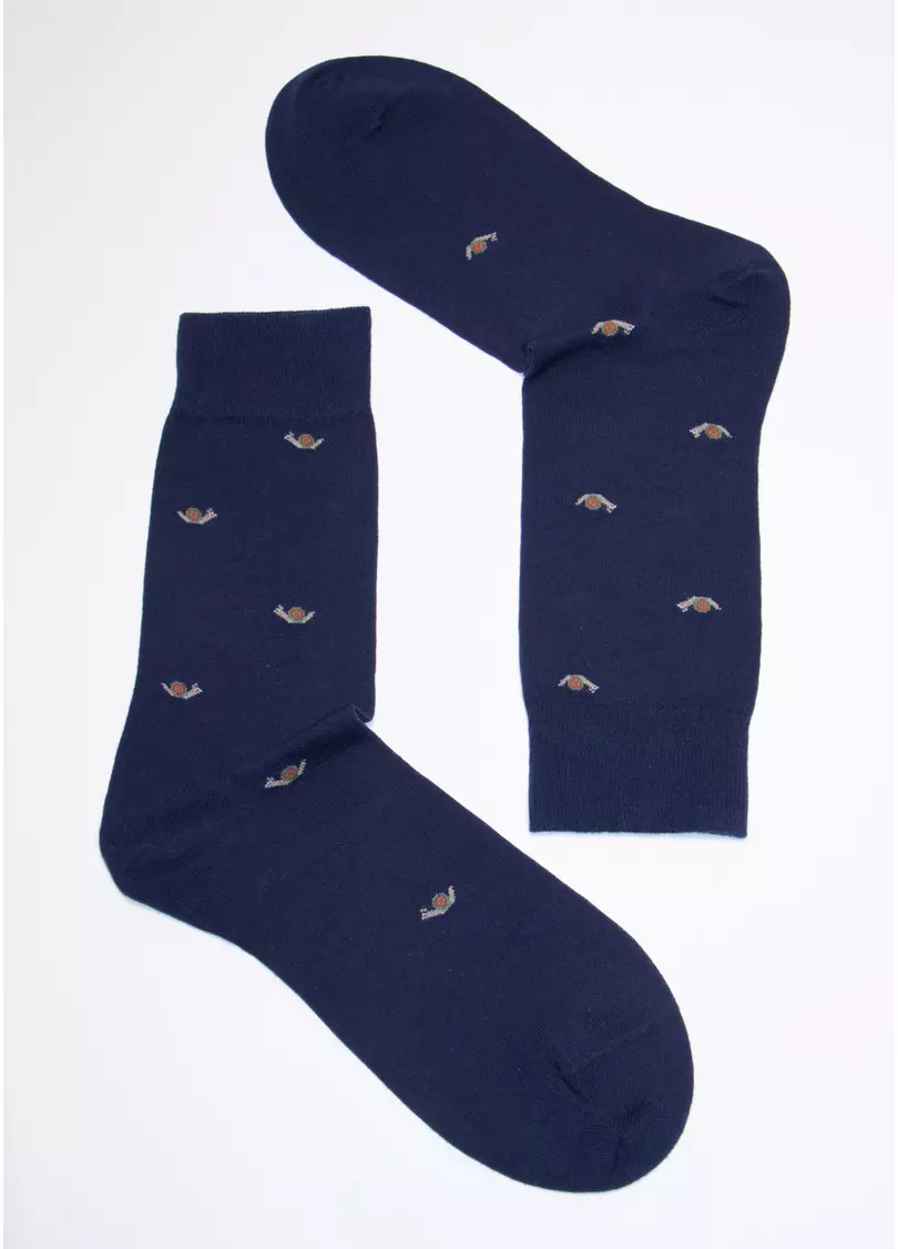 Високі чоловічі шкарпетки MS3C/Sl-401 navy (синій)