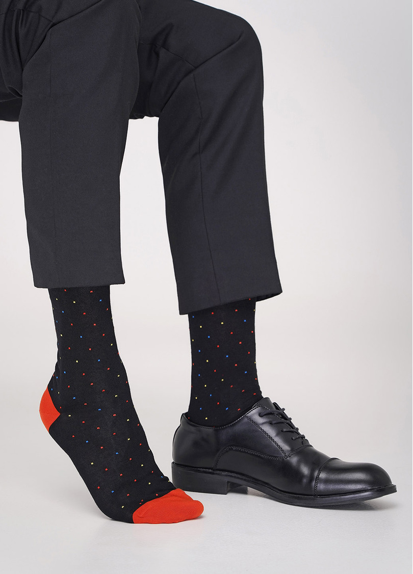 Шкарпетки в горошок чоловічі MS3C/Sl-402 black (чорний)