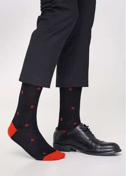 Чоловічі високі шкарпетки MS3C/Sl-407 orange (помаранчевий)