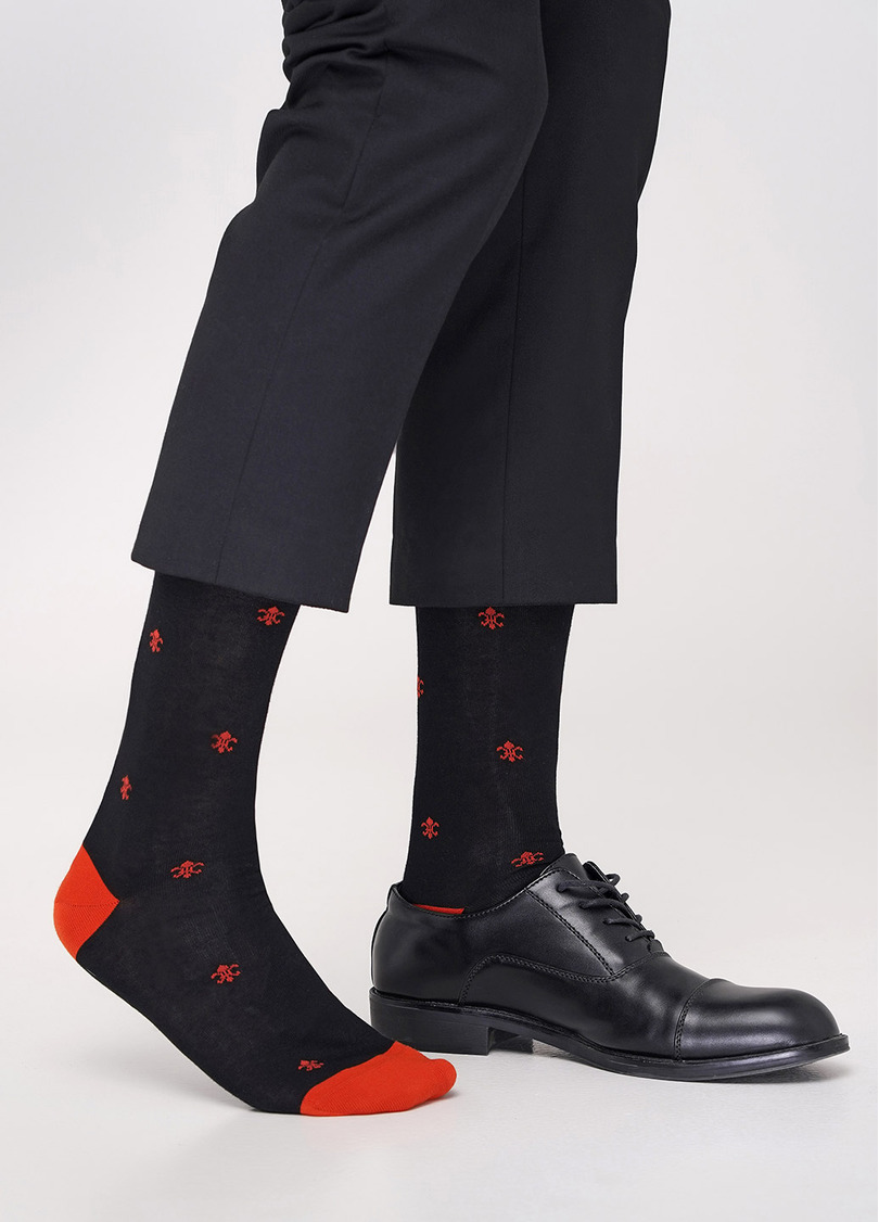 Мужские высокие носки MS3C/Sl-407 orange (оранжевый)