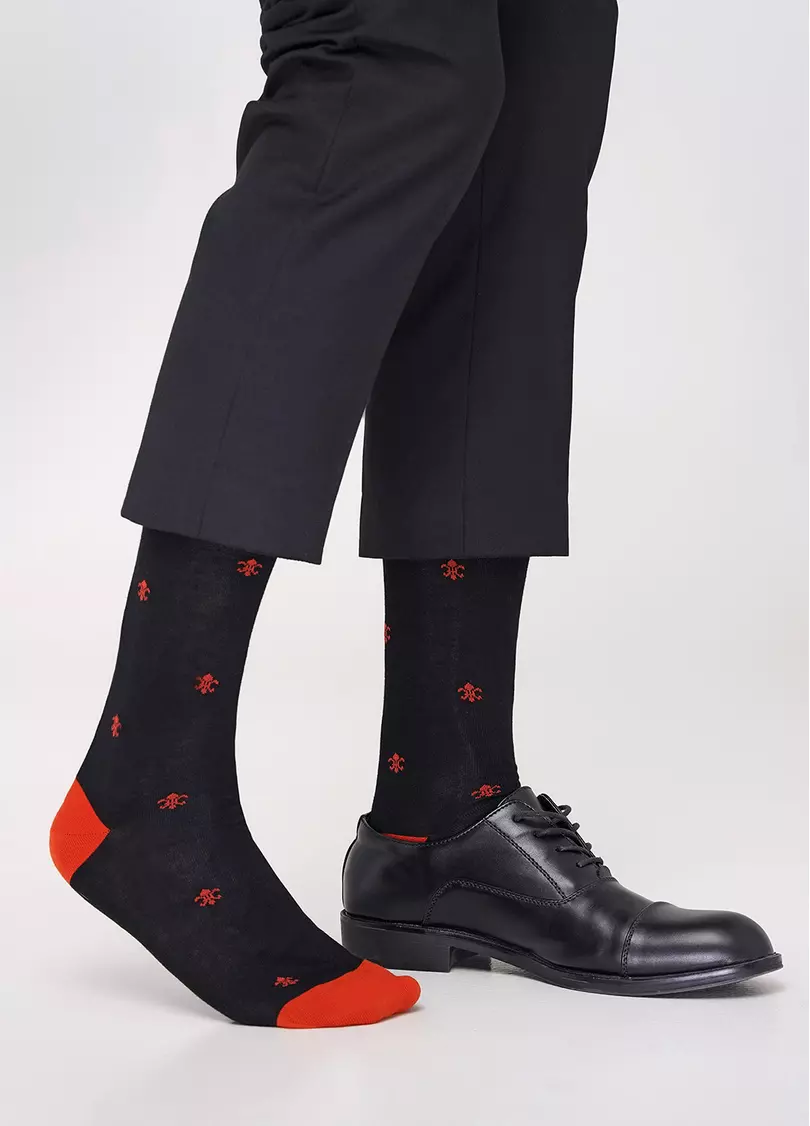 Мужские высокие носки MS3C/Sl-407 orange (оранжевый)