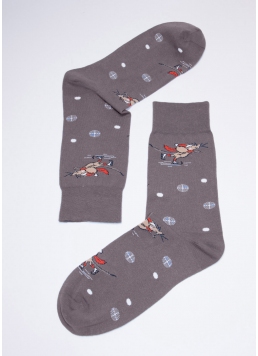 Шкарпетки чоловічі новорічні MS3C/Sl-NEW YEAR-005 iron (сірий)