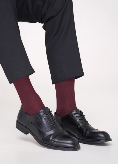 Класичні чоловічі шкарпетки MS3 SOFT COMFORT CLASSIC marsala (бордовий)