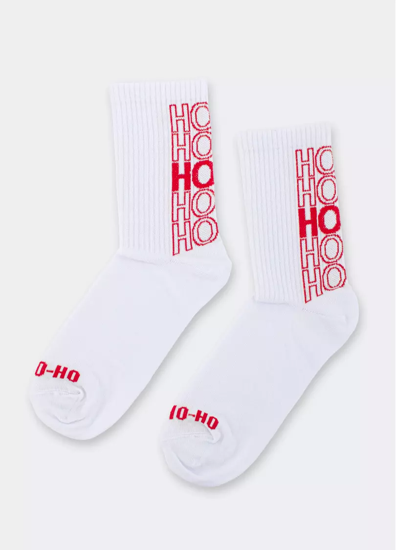 Мужские носки новогодние MS3 NEW YEAR STRONG 2601 white (белый)