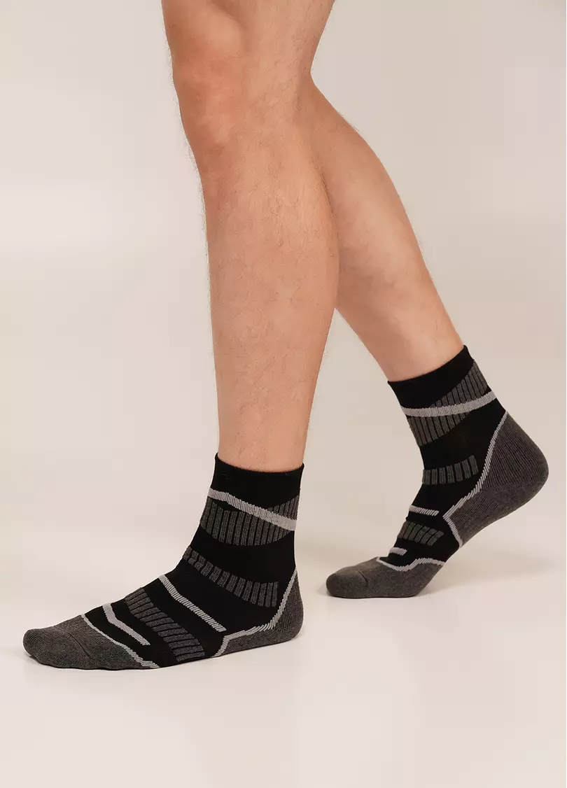 Трекінгові шкарпетки високі унісекс US3 WORK TREKKING black (чорний)