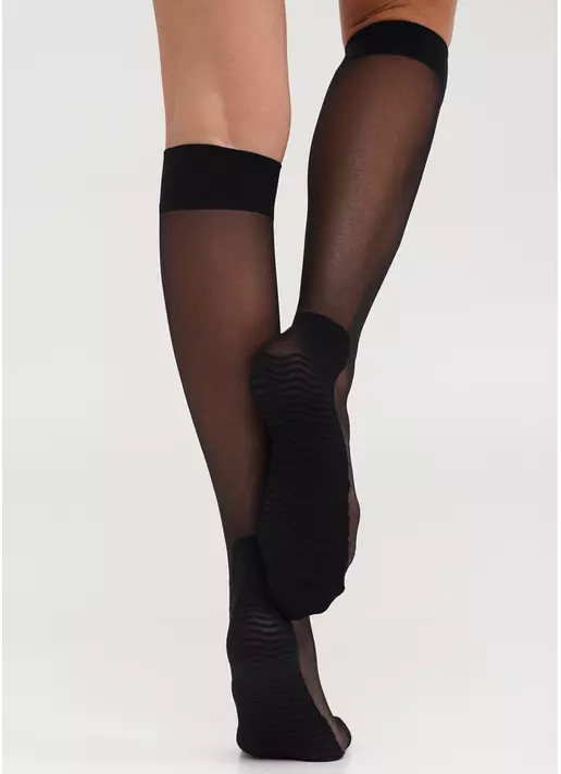 Гольфи з ущільненою стопою COMFORT STEP 20 black (чорний)