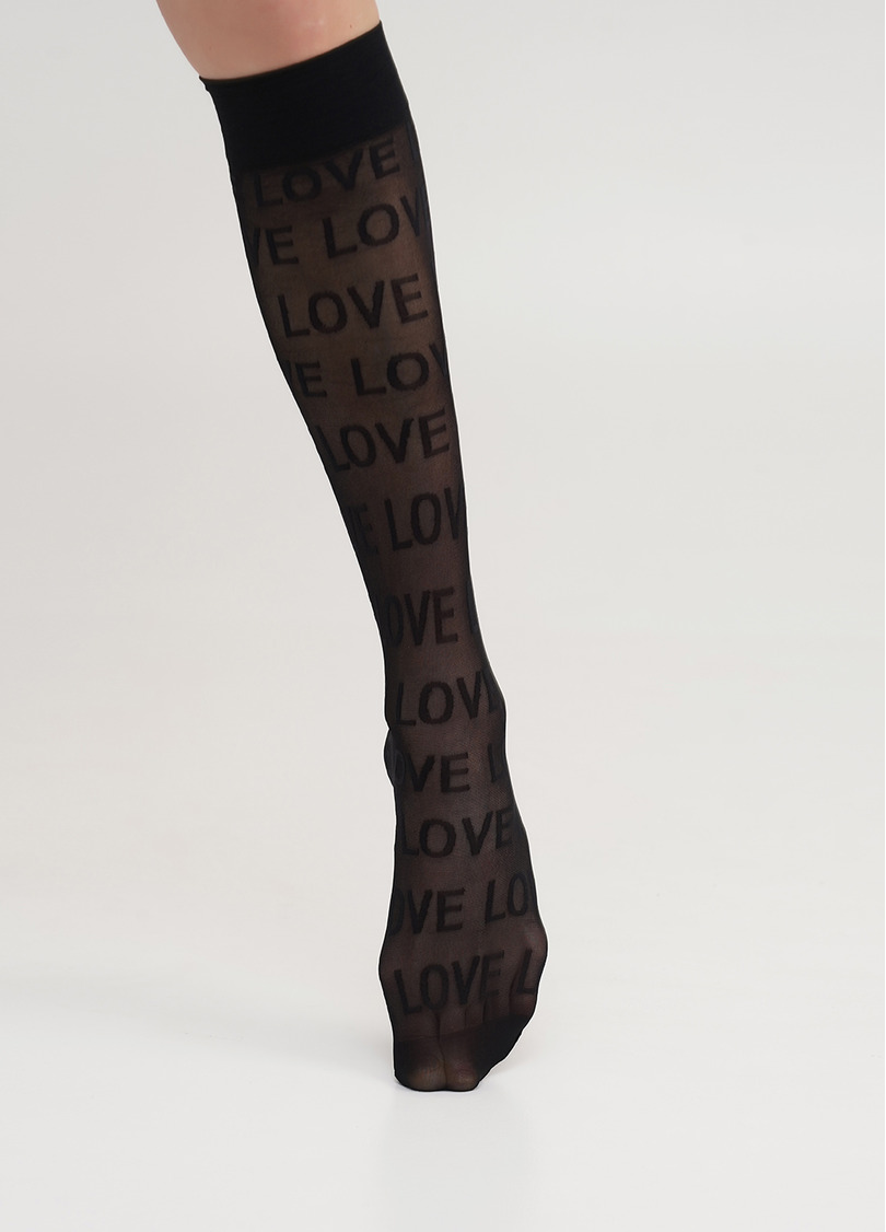 Гольфи в написи Love DG-05 nero (чорний)