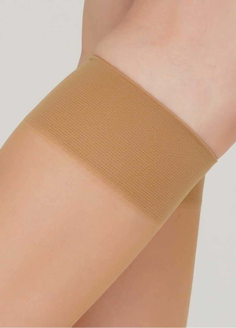 Женские гольфы с хлопковыми подследниками FOOTIES STYLE KNEE-HIGH 20 daino (бежевый)