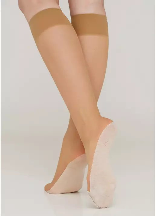 Жіночі гольфи з бавовняними підслідниками FOOTIES STYLE KNEE-HIGH 20 daino (бежевий)
