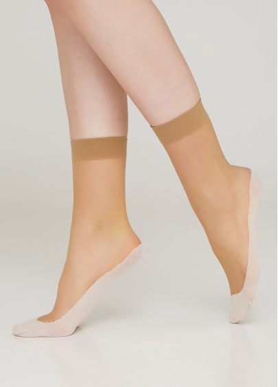 Жіночі шкарпетки з бавовняними підслідниками FOOTIES STYLE SOCKS 20 daino (бежевий)