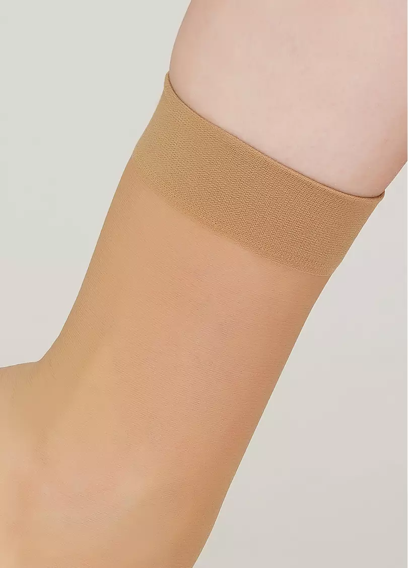 Женские носки с хлопковыми подследниками FOOTIES STYLE SOCKS 20 daino (бежевый)