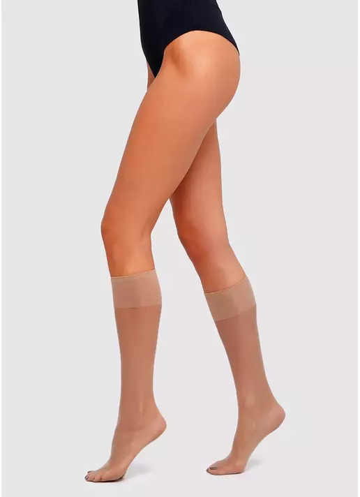 Капроновые гольфы комплект из 2 пар MAREA 20 gambaletto daino (бежевый)