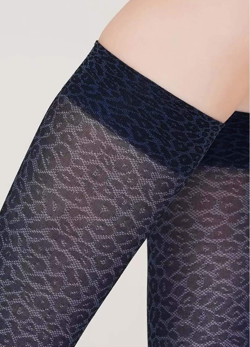 Женские высокие носки MN-01 calzino riverside (голубой)