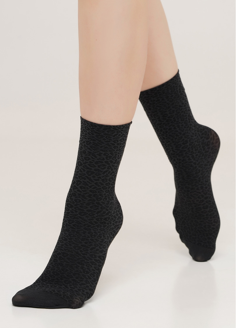 Жіночі високі шкарпетки MN-01 calzino sharkskin (сірий)