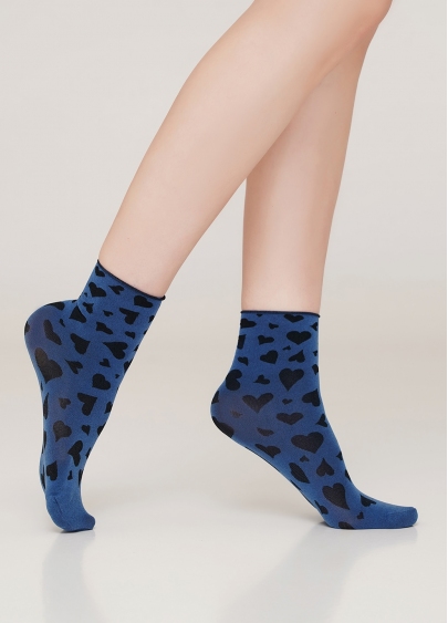 Жіночі шкарпетки з малюнком MN-02 calzino riverside (блакитний)