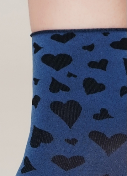 Женские носки с рисунком MN-02 calzino riverside (голубой)