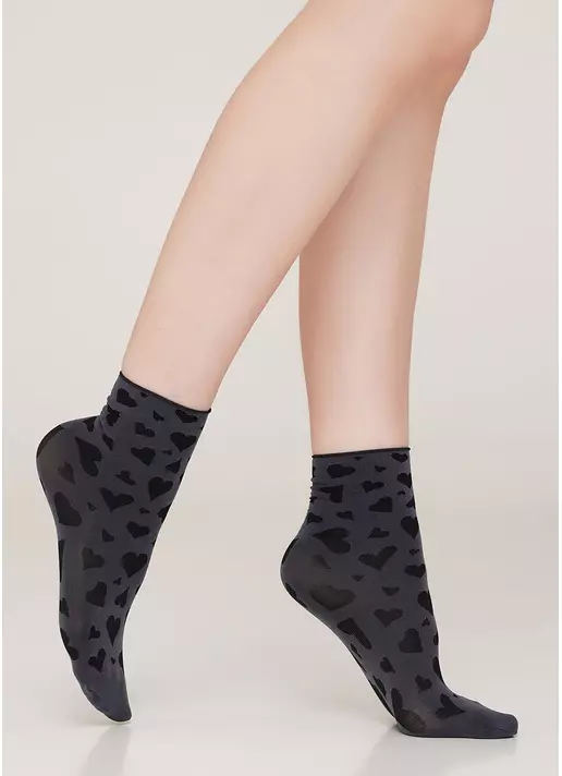 Жіночі шкарпетки з малюнком MN-02 calzino sharkskin (сірий)